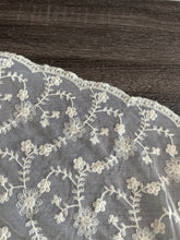 Load image into Gallery viewer, Mesh embroidered: REMNANT(S) Ivory embroidered floral ⭐️
