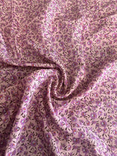 Load image into Gallery viewer, Cotton woven: 3 YD CUT REMNANT Pink light magenta brown floral ⭐️
