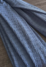 Load image into Gallery viewer, Stretchy poly blend knit: 2.75 YD CUT REMNANT Blueberry scrunch ⭐️

