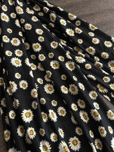 Load image into Gallery viewer, Double brushed poly: Black white yellow daises ⭐️
