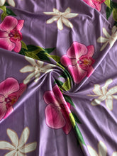 Load image into Gallery viewer, Double brushed poly: Lavender pink green tan beige floral ⭐️
