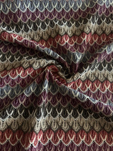Load image into Gallery viewer, Lace: 1.5 YD CUT REMNANT Burgundy red beige design ⭐️
