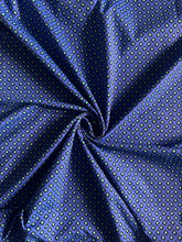 Load image into Gallery viewer, Swim spandex: 3.5 YD CUT REMNANT True blue square print ⭐️
