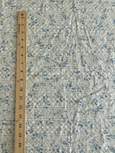 Load image into Gallery viewer, Cotton embroidered woven: REMNANT(S) Ivory blue floral embroidered design ⭐️
