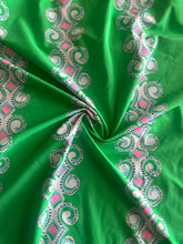 Load image into Gallery viewer, Swim spandex: REMNANT(S) Lime green fancy pattern ⭐️
