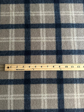 Load image into Gallery viewer, Brushed sweater knit: REMNANT(S) Tan navy plaid ⭐️
