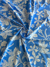 Load image into Gallery viewer, Swim spandex: REMNANT(S) Santorini blue tropical shell floral ⭐️
