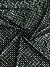 Load image into Gallery viewer, ITY: 2.25 YD CUT REMNANT Black cream geometric ⭐️
