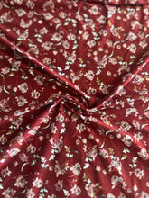 Load image into Gallery viewer, Double brushed poly: Burgundy mauve floral ⭐️
