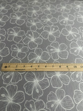 Load image into Gallery viewer, Double brushed poly: Silver pretty flowers ⭐️
