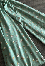 Load image into Gallery viewer, Brushed ribbed knit: Dark pistachio floral ⭐️
