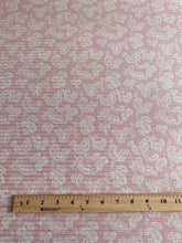 Load image into Gallery viewer, Ribbed knit: 2.5 YD CUT REMNANT Baby pink white paisley ⭐️
