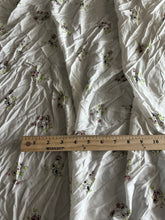 Load image into Gallery viewer, Rayon woven: 1.5 YD CUT REMNANT White soft pink lime green floral ⭐️
