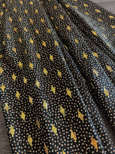 Load image into Gallery viewer, Peach skin woven: 2 YD CUT REMNANT Black gold foil diamond brown/cream specks ⭐️
