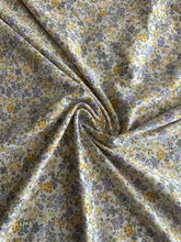 Load image into Gallery viewer, Double brushed poly: Off white yellow lavender green small floral ⭐️
