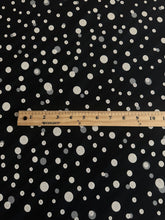 Load image into Gallery viewer, ITY w/ puff: 3.5 YD CUT REMNANT Black Gray ivory puff polka dots ⭐️
