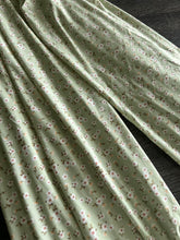 Load image into Gallery viewer, ITY Moss crepe: 4.5 YD CUT REMNANT Sage coral floral ⭐️
