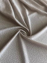 Load image into Gallery viewer, Poly metallic spandex (jacquard knit): 2.5 YD CUT REMNANT Taupe ⭐️
