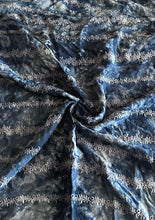 Load image into Gallery viewer, Embroidered eyelet woven: 3.5 YD CUT REMNANT Dark blue tie dye ⭐️
