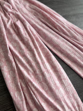 Load image into Gallery viewer, Ribbed knit: 2.5 YD CUT REMNANT Baby pink white paisley ⭐️
