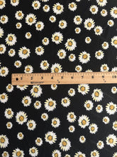 Load image into Gallery viewer, Double brushed poly: Black white yellow daises ⭐️
