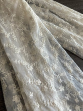 Load image into Gallery viewer, Mesh embroidered: REMNANT(S) Ivory embroidered floral ⭐️
