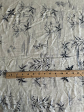 Load image into Gallery viewer, Linen: 2.5 YD CUT REMNANT Ivory gray black paradise drawing ⭐️
