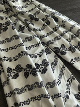 Load image into Gallery viewer, Linen: 2.25 YD CUT REMNANT Off white black paisley vine design ⭐️
