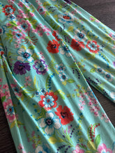 Load image into Gallery viewer, Lightweight ITY: 3.5 YD CUT REMNANT Aqua floral ⭐️
