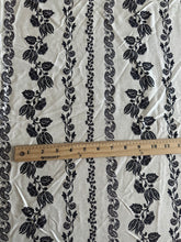 Load image into Gallery viewer, Linen: 2.25 YD CUT REMNANT Off white black paisley vine design ⭐️
