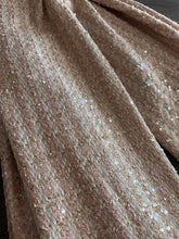 Load image into Gallery viewer, Boucle tweed (Chanel style coat) REMNANT(S) Blush pink metallic sequins ⭐️
