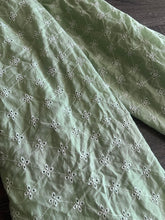 Load image into Gallery viewer, Cotton embroidered eyelet woven: 2.75 YD CUT REMNANT Sage ⭐️
