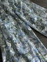 Load image into Gallery viewer, Mesh embroidered: 2.25 YD CUT REMNANT Baby blue green embroidered floral ⭐️

