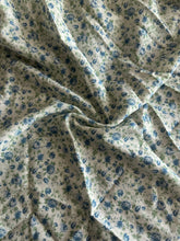 Load image into Gallery viewer, Linen: 2.25 YD CUT REMNANT Off white blue green floral ⭐️
