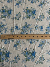 Load image into Gallery viewer, Linen: 3.25 YD CUT REMNANT Off white blue green floral ⭐️
