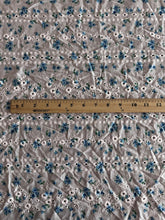 Load image into Gallery viewer, Cotton embroidered eyelet woven: 3 YD CUT REMNANT Soft pink blue floral ⭐️
