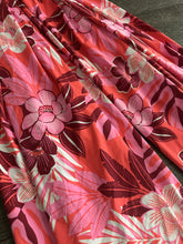 Load image into Gallery viewer, Swim spandex: 3.25 YD CUT REMNANT Red orange mauve pink berry floral ⭐️
