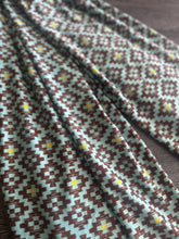 Load image into Gallery viewer, Double brushed poly: Light blue brown yellow design ⭐️
