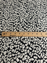 Load image into Gallery viewer, Jacquard stretchy knit (double knit like): 3 YD CUT REMNANT Black white leopard print ⭐️
