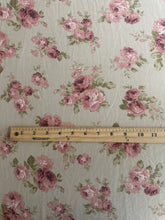 Load image into Gallery viewer, Double brushed poly: Beige delicate pink floral ⭐️
