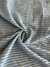 Load image into Gallery viewer, Woven: REMNANT(S) Baby blue off white gold lines ⭐️
