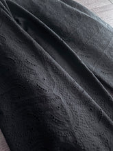 Load image into Gallery viewer, Cotton embroidered eyelet: 3.5 YD CUT REMNANT Black paisley ⭐️
