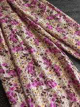 Load image into Gallery viewer, 100% rayon crepe woven: 3 YD CUT REMNANT Baby pink magenta yellow floral ⭐️
