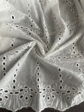Load image into Gallery viewer, Cotton embroidered eyelet woven: 4 YD CUT REMNANT White ⭐️

