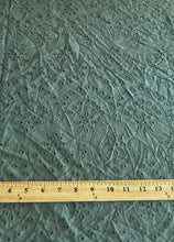Load image into Gallery viewer, Cotton embroidered eyelet woven: REMNANT(S) Forest green eyelet design ⭐️
