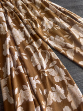 Load image into Gallery viewer, ITY moss crepe: 1.5 YD CUT REMNANT Gold brown floral ⭐️
