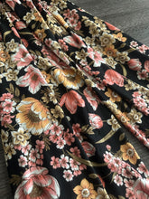 Load image into Gallery viewer, Double brushed poly: Black sherbet pink orange floral ⭐️
