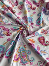 Load image into Gallery viewer, Swim spandex: 3 YD CUT REMNANT Off white paisley ⭐️
