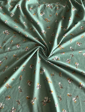 Load image into Gallery viewer, Brushed ribbed knit: Dark pistachio floral ⭐️
