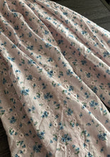 Load image into Gallery viewer, Cotton embroidered eyelet woven: 3 YD CUT REMNANT Soft pink blue floral ⭐️
